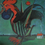Kogut, 120 cm x 120 cm, olej na płótnie, 2015