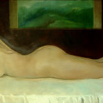 Monika, olej na płótnie, 1988, 82x201