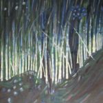 enkaustyka, płótno, 89x116, cykl "Zaklęte prządki"